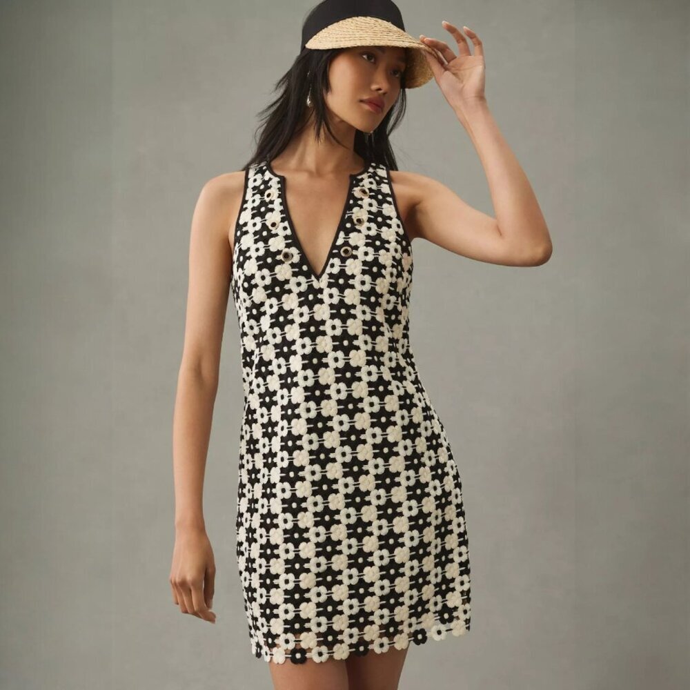 Maeve V-Neck Crochet Shift Dress – Size S – NWOT - MSRP $190